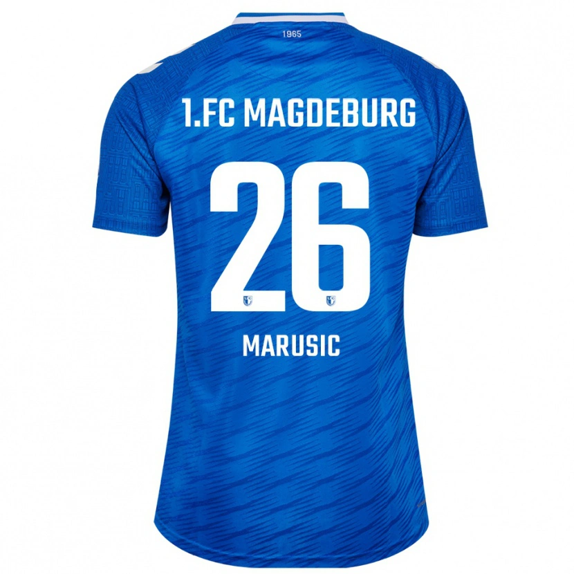 Danxen Dame Aleksa Marusic #26 Blå Hvit Hjemmetrøye Drakt Trøye 2025/26 Skjorter T-Skjorte