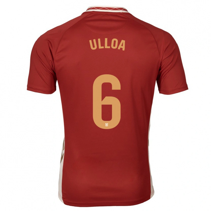 Danxen Dame Alberto Ulloa #6 Burgunder Gull Bortetrøye Drakt Trøye 2025/26 Skjorter T-Skjorte