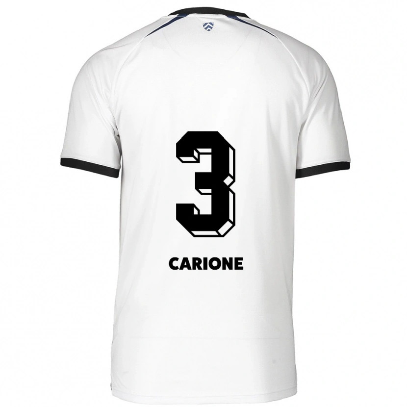 Danxen Dame Cristiano Carione #3 Hvit Svart Bortetrøye Drakt Trøye 2025/26 Skjorter T-Skjorte