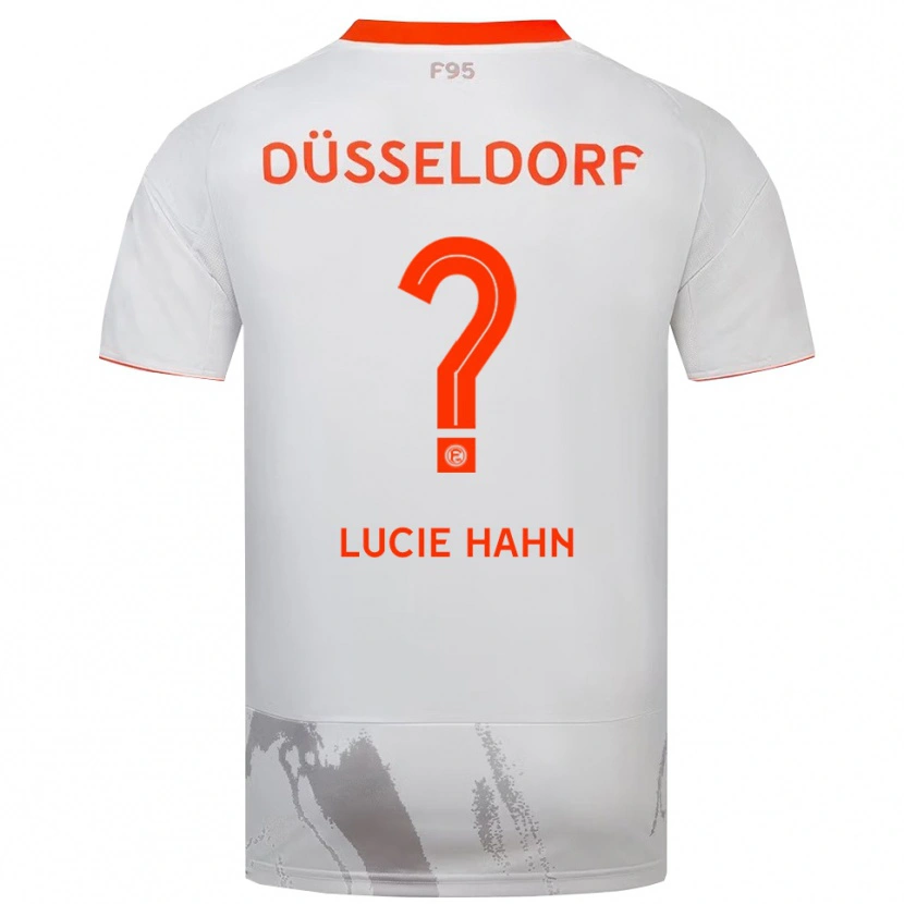 Danxen Dame Lucie Hahn #0 Hvit Oransje Bortetrøye Drakt Trøye 2025/26 Skjorter T-Skjorte