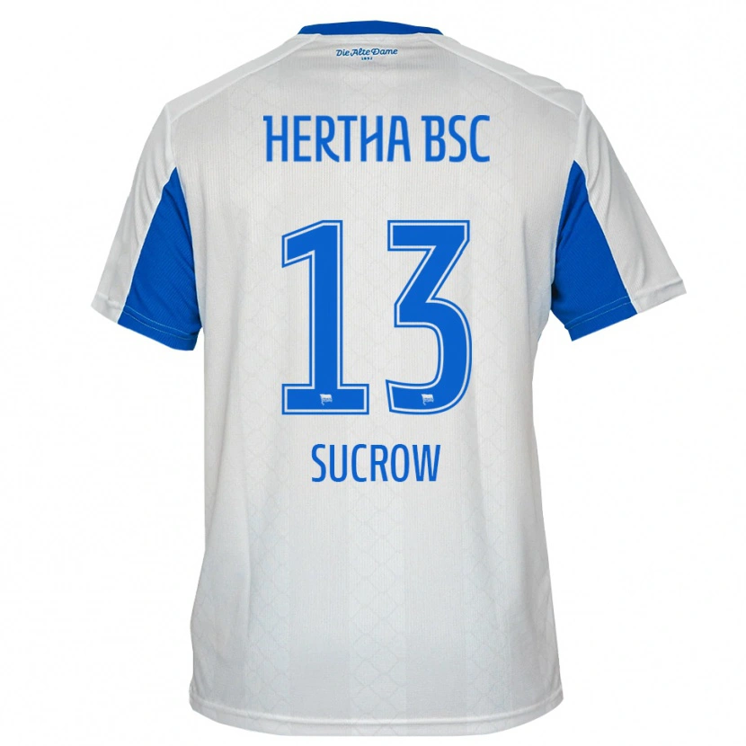 Danxen Dame Connor Sucrow #13 Hvit Blå Bortetrøye Drakt Trøye 2025/26 Skjorter T-Skjorte