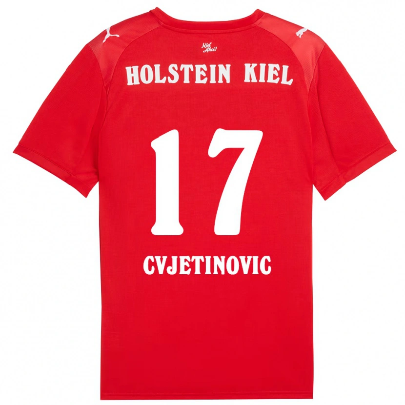 Danxen Dame Mladen Cvjetinovic #17 Rød Blå Bortetrøye Drakt Trøye 2025/26 Skjorter T-Skjorte