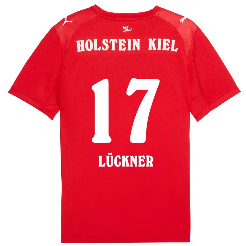 Danxen Dame Veit Lückner #17 Rød Blå Bortetrøye Drakt Trøye 2025/26 Skjorter T-Skjorte