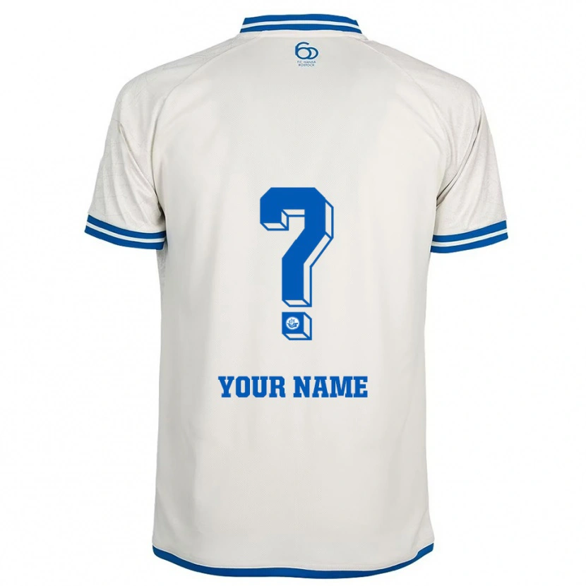 Danxen Dame Navnet Ditt #0 Hvit Blå Bortetrøye Drakt Trøye 2025/26 Skjorter T-Skjorte