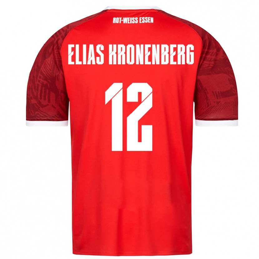 Danxen Dame Sebastian Elias Kronenberg #12 Rød Burgunder Hvit Bortetrøye Drakt Trøye 2025/26 Skjorter T-Skjorte