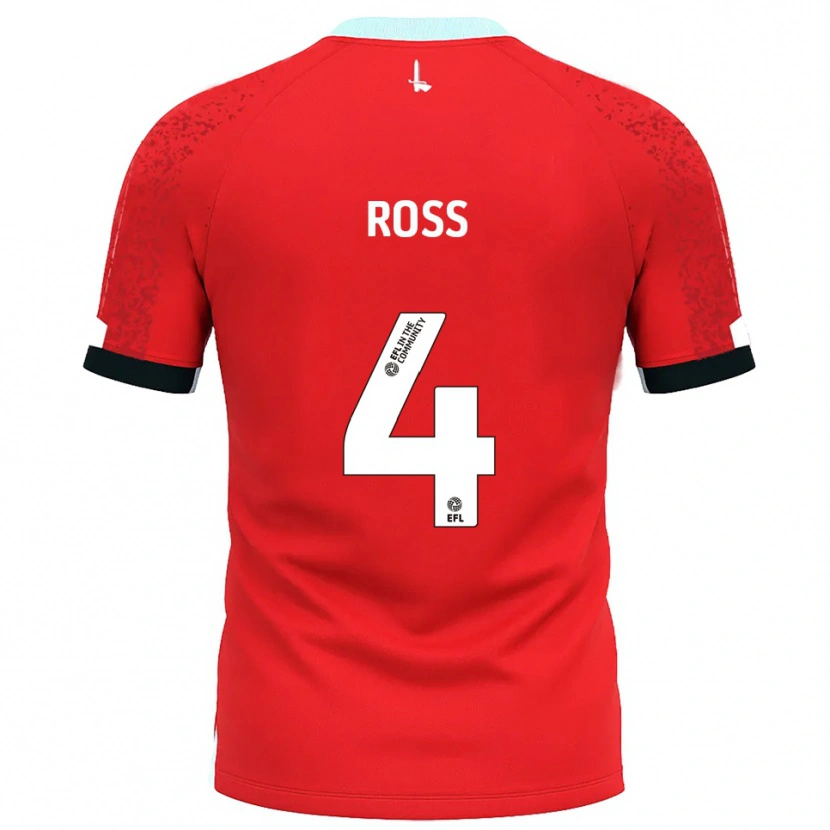 Danxen Barn Mia Ross #4 Rød Hvit Hjemmetrøye Drakt Trøye 2025/26 Skjorter T-Skjorte