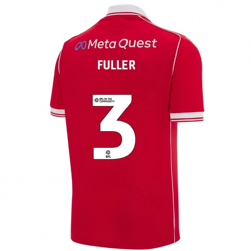 Danxen Barn Olivia Fuller #3 Rød Hvit Hjemmetrøye Drakt Trøye 2025/26 Skjorter T-Skjorte