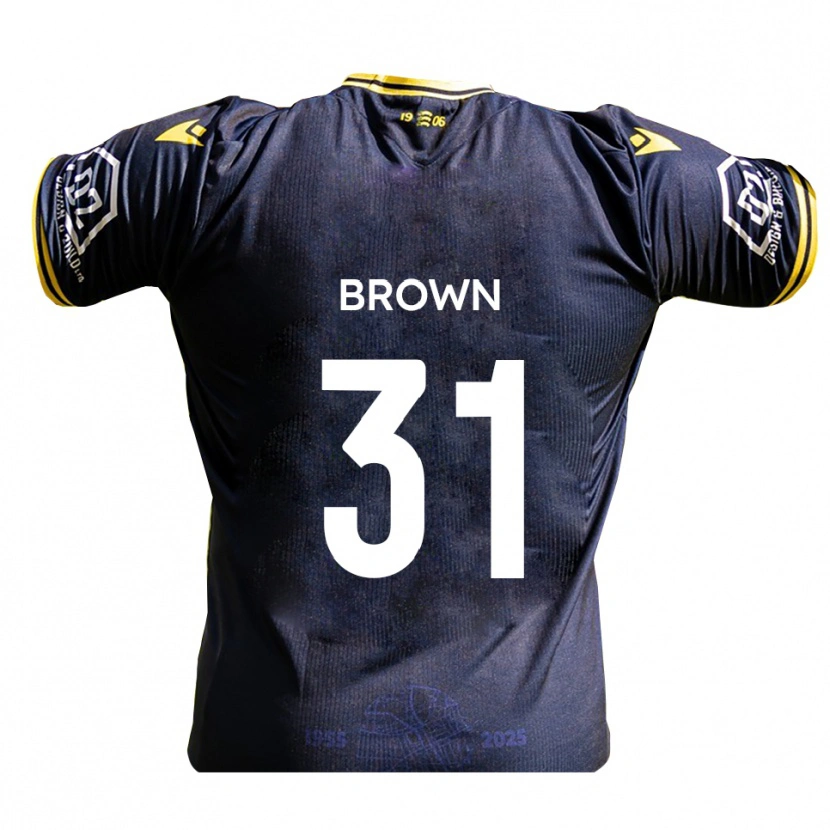 Danxen Barn Charlie Brown #31 Marine Gul Hjemmetrøye Drakt Trøye 2025/26 Skjorter T-Skjorte