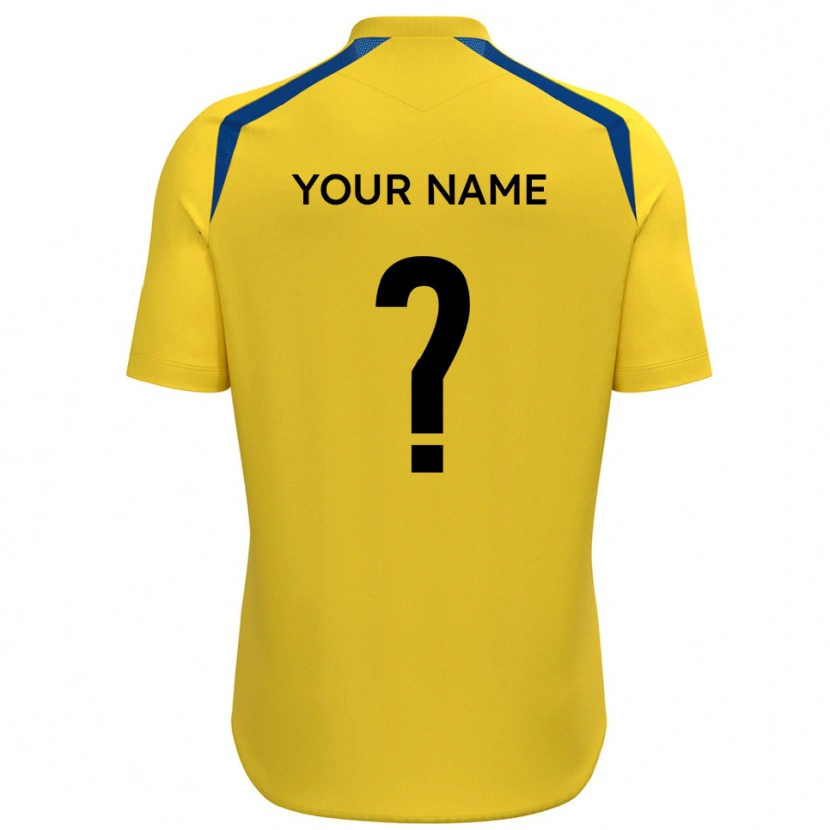 Danxen Barn Navnet Ditt #0 Gul Blå Hjemmetrøye Drakt Trøye 2025/26 Skjorter T-Skjorte