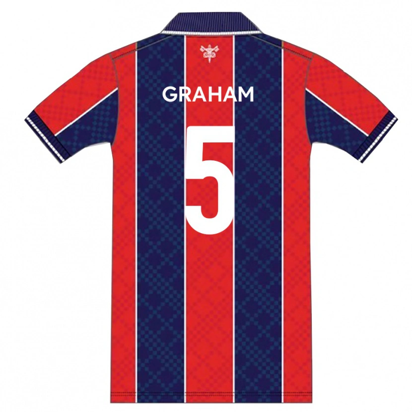 Danxen Barn Sam Graham #5 Rød Marine Hjemmetrøye Drakt Trøye 2025/26 Skjorter T-Skjorte