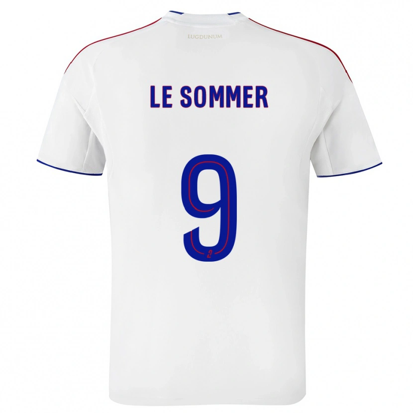 Danxen Barn Eugenie Le Sommer #9 Hvit Rød Hjemmetrøye Drakt Trøye 2025/26 Skjorter T-Skjorte