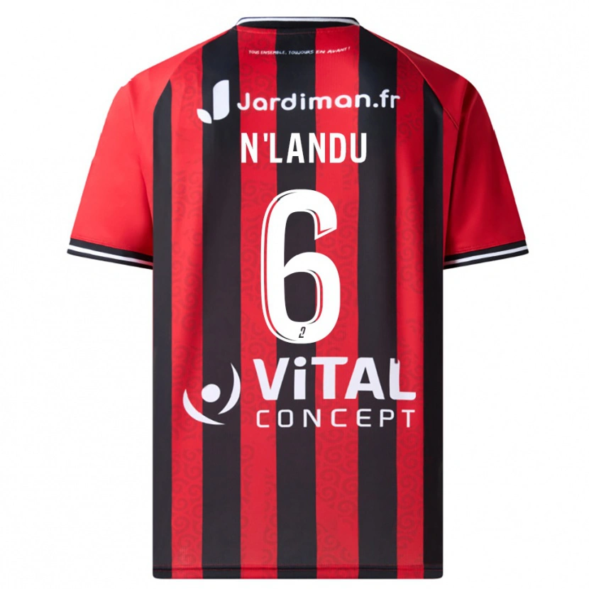 Danxen Barn Darly N'landu #6 Rød Svart Hjemmetrøye Drakt Trøye 2025/26 Skjorter T-Skjorte