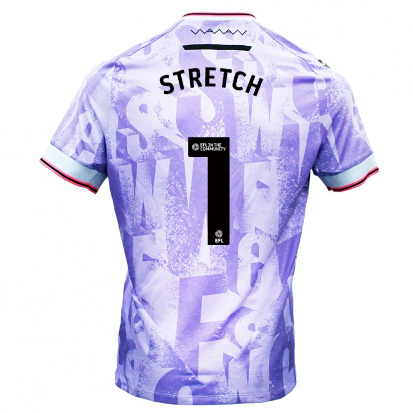 Danxen Barn Logan Stretch #1 Lilla Hvit Bortetrøye Drakt Trøye 2025/26 Skjorter T-Skjorte