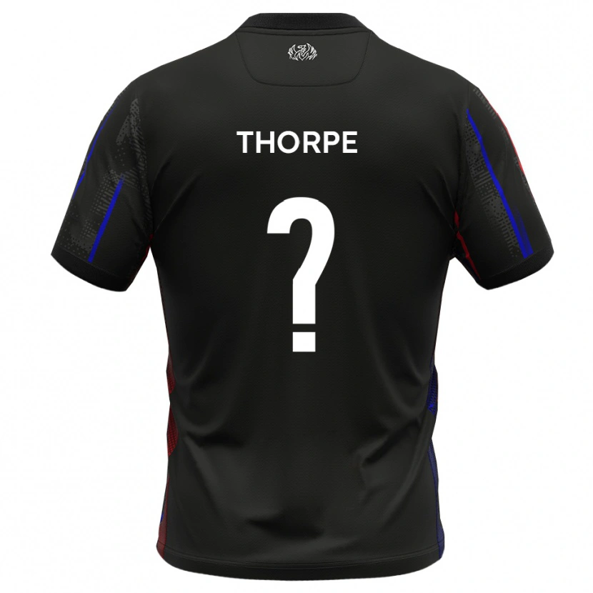 Danxen Barn Harry Thorpe #0 Svart Rød Bortetrøye Drakt Trøye 2025/26 Skjorter T-Skjorte