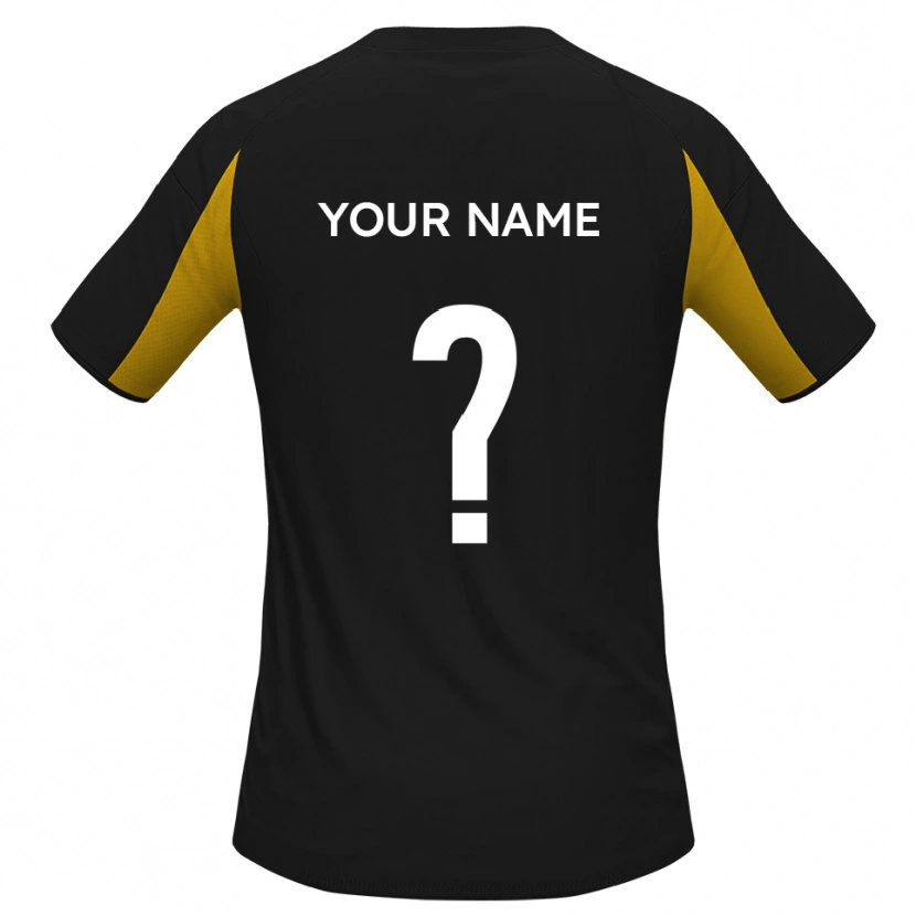 Danxen Barn Navnet Ditt #0 Svart Gul Bortetrøye Drakt Trøye 2025/26 Skjorter T-Skjorte