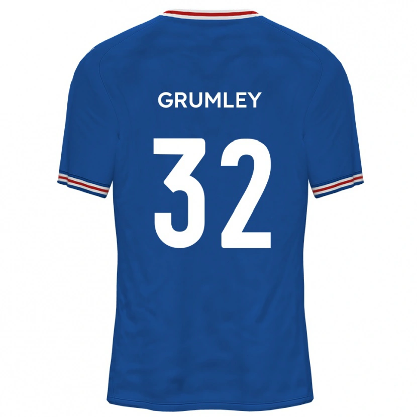 Danxen Barn George Grumley #32 Dodger Blå Bortetrøye Drakt Trøye 2025/26 Skjorter T-Skjorte