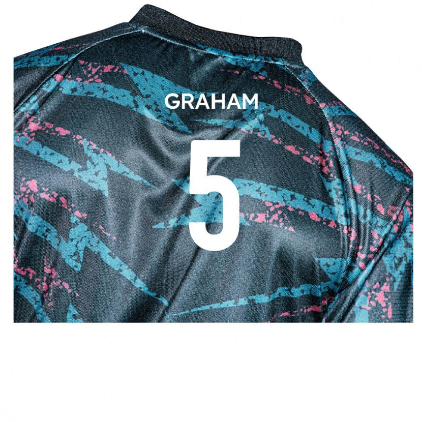 Danxen Barn Sam Graham #5 Svart Marine Bortetrøye Drakt Trøye 2025/26 Skjorter T-Skjorte