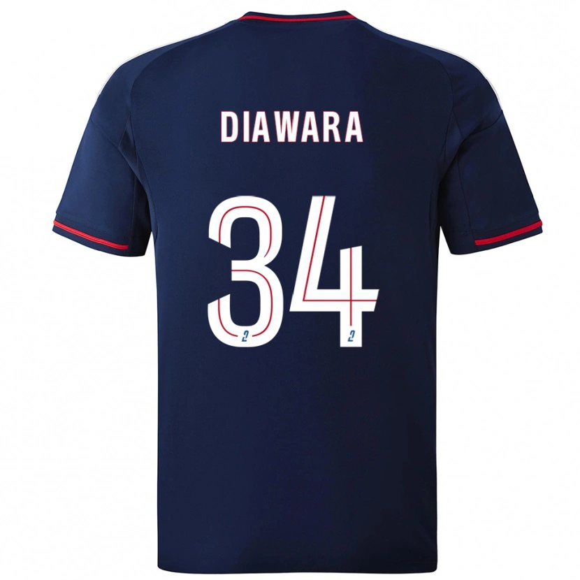 Danxen Barn Mahamadou Diawara #34 Marine Rød Bortetrøye Drakt Trøye 2025/26 Skjorter T-Skjorte
