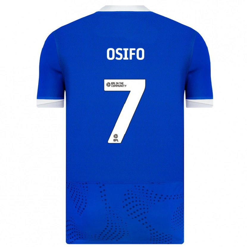 Danxen Mann Jermaine Osifo #7 Blå Hvit Hjemmetrøye Drakt Trøye 2025/26 Skjorter T-Skjorte