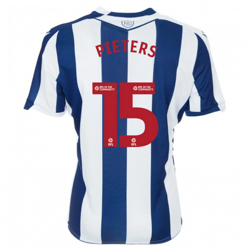 Danxen Mann Erik Pieters #15 Marine Hvit Hjemmetrøye Drakt Trøye 2025/26 Skjorter T-Skjorte