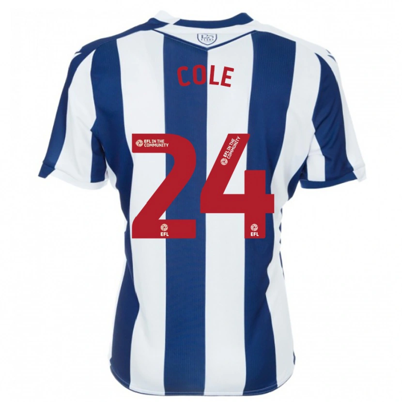 Danxen Mann Delphi Cole #24 Marine Hvit Hjemmetrøye Drakt Trøye 2025/26 Skjorter T-Skjorte