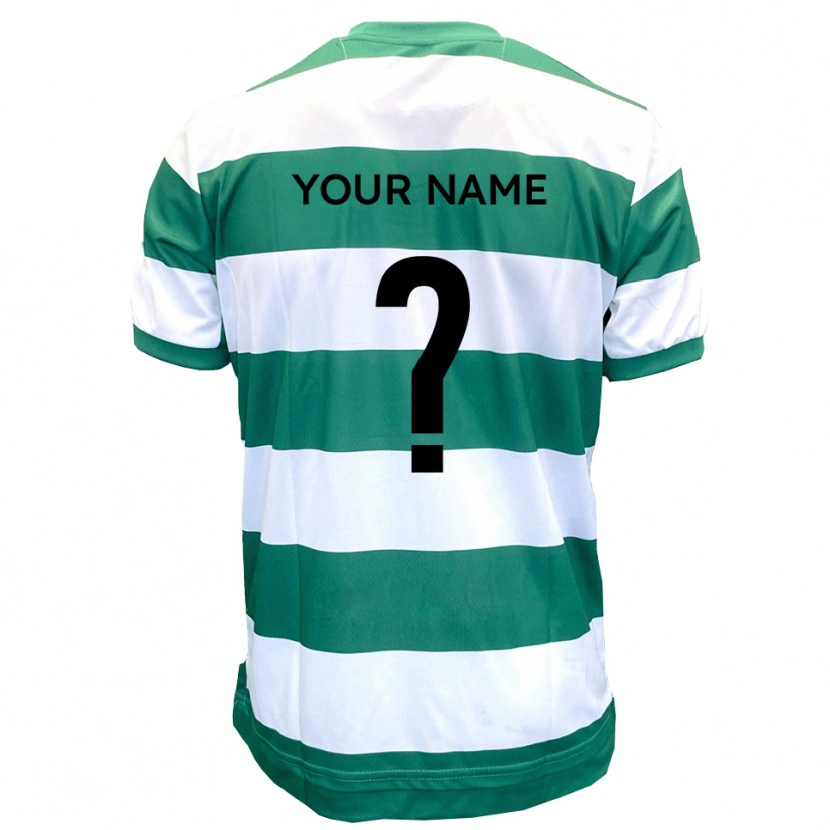 Danxen Mann Navnet Ditt #0 Grønn Hvit Hjemmetrøye Drakt Trøye 2025/26 Skjorter T-Skjorte