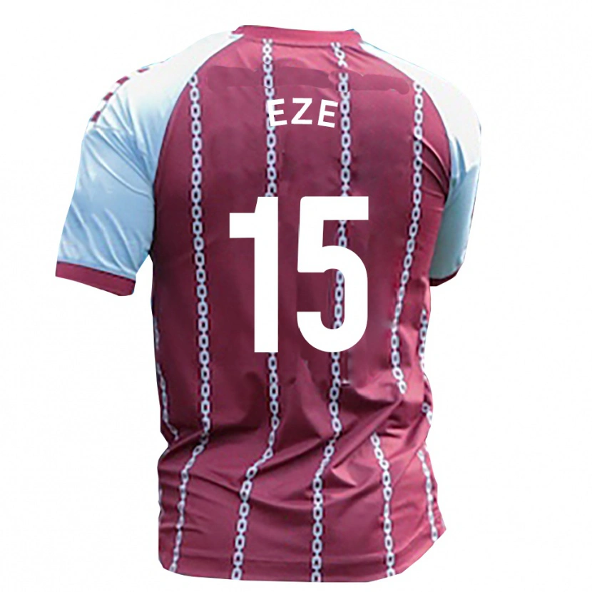 Danxen Mann Dubem Eze #15 Himmelsblå Rustrød Hjemmetrøye Drakt Trøye 2025/26 Skjorter T-Skjorte