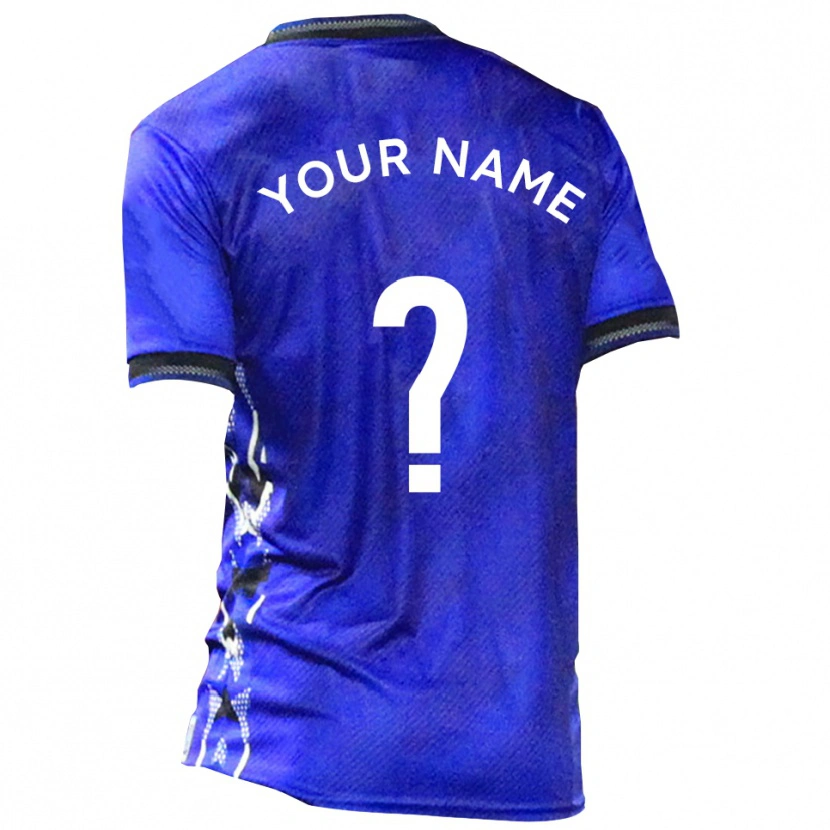 Danxen Mann Navnet Ditt #0 Blå Hvit Hjemmetrøye Drakt Trøye 2025/26 Skjorter T-Skjorte
