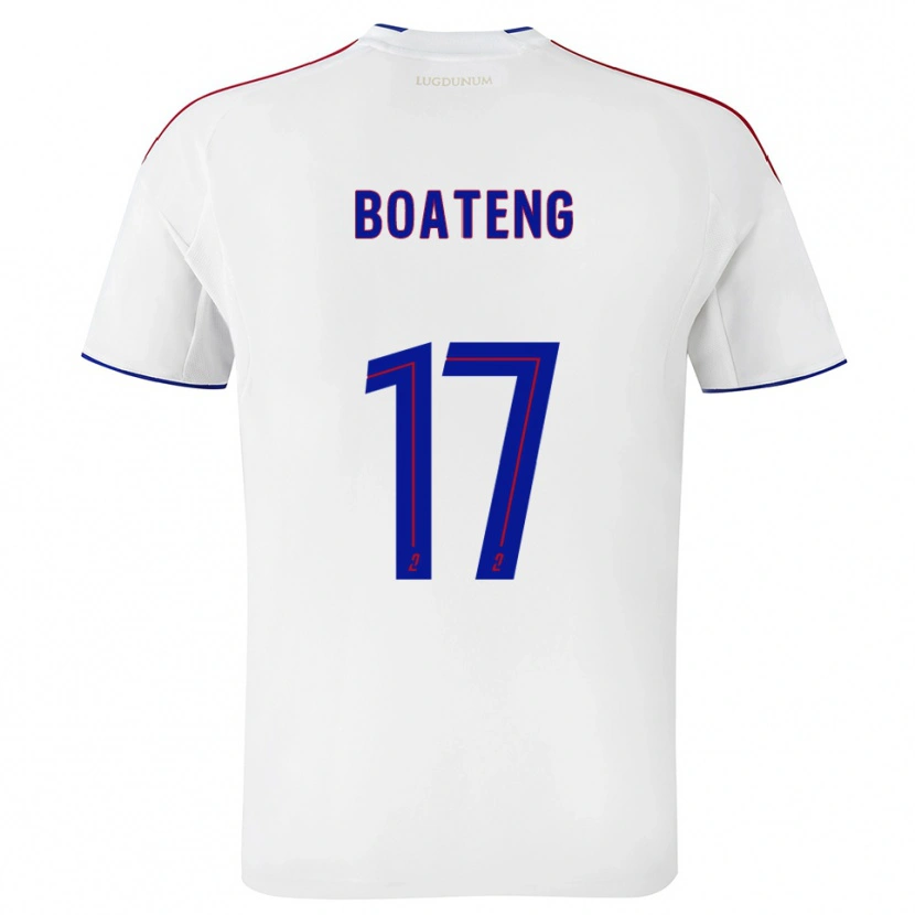 Danxen Mann Jerome Boateng #17 Hvit Rød Hjemmetrøye Drakt Trøye 2025/26 Skjorter T-Skjorte