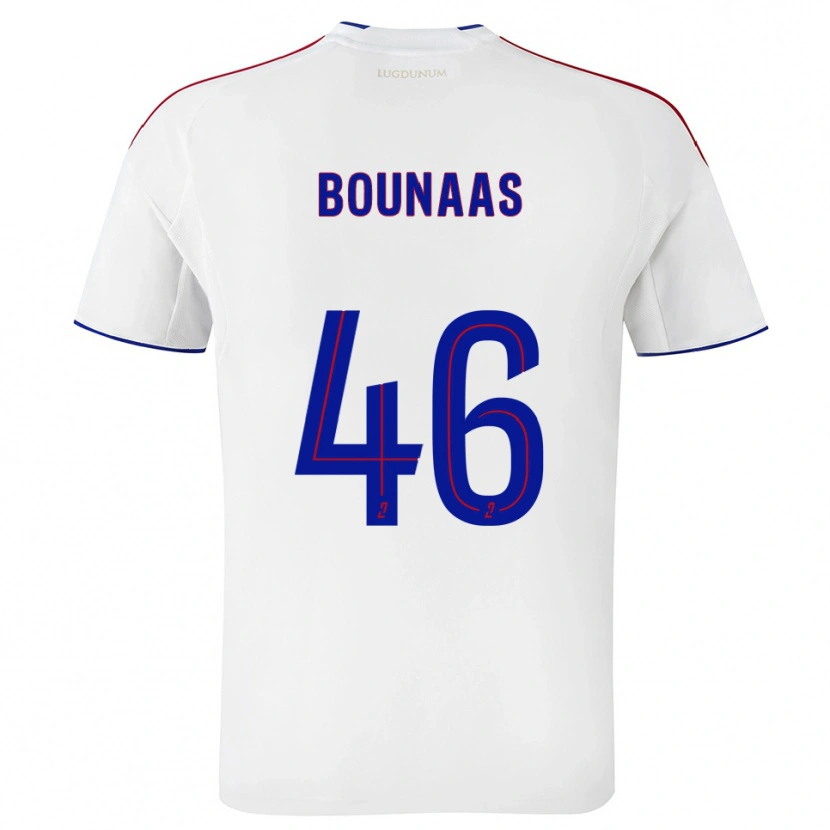 Danxen Mann Idris Bounaas #46 Hvit Rød Hjemmetrøye Drakt Trøye 2025/26 Skjorter T-Skjorte
