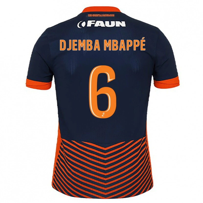Danxen Mann Yvan Djemba Mbappé #6 Midnattsblå Oransje Hjemmetrøye Drakt Trøye 2025/26 Skjorter T-Skjorte