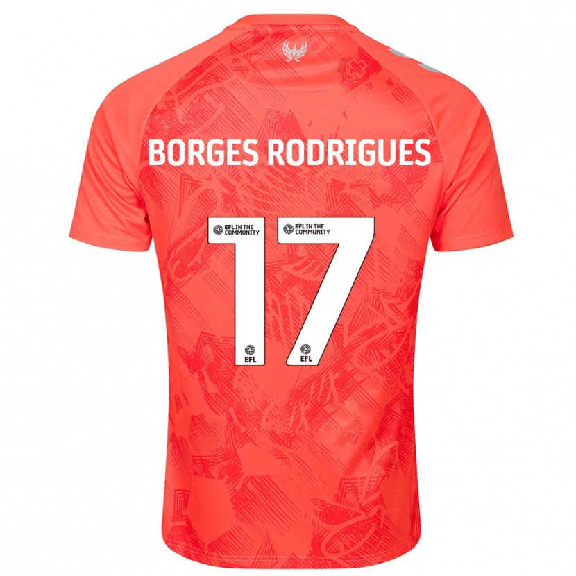 Danxen Mann Raphael Borges Rodrigues #17 Oransje Hvit Bortetrøye Drakt Trøye 2025/26 Skjorter T-Skjorte