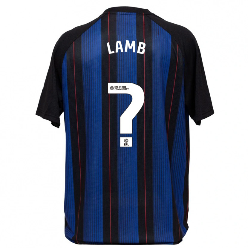 Danxen Mann Oliver Lamb #0 Blå Svart Bortetrøye Drakt Trøye 2025/26 Skjorter T-Skjorte