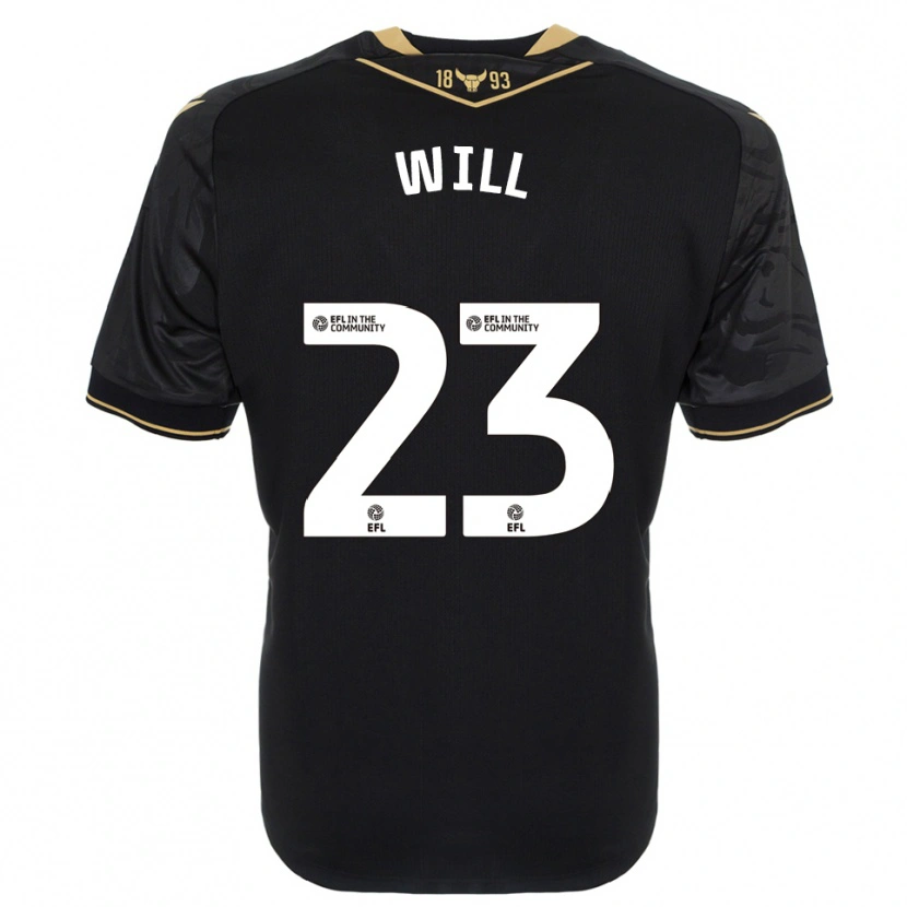 Danxen Mann Merrick Will #23 Svart Gull Bortetrøye Drakt Trøye 2025/26 Skjorter T-Skjorte