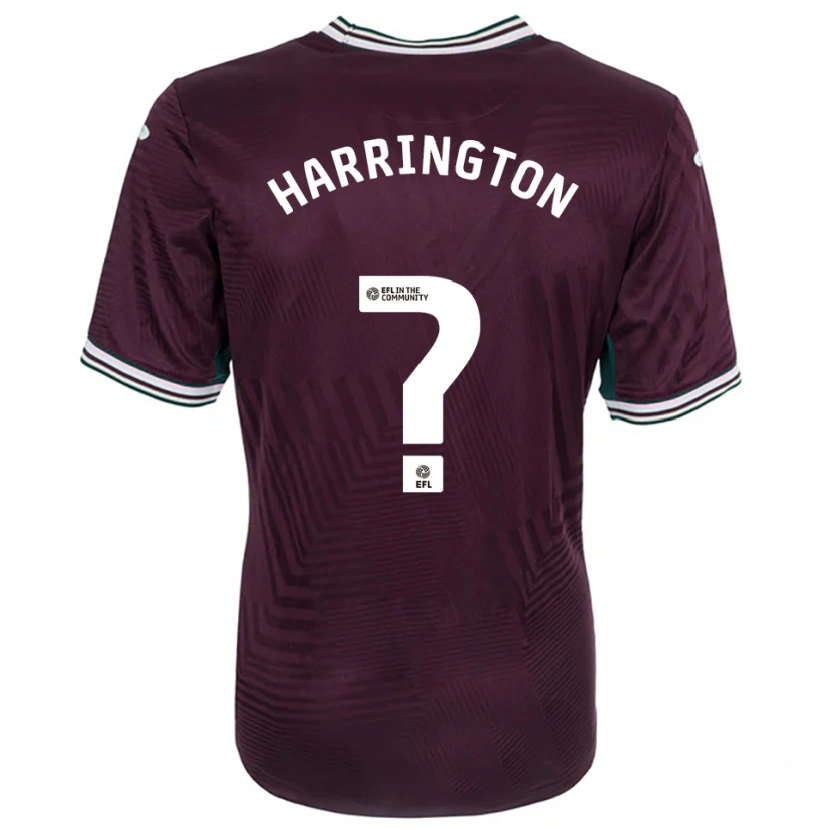 Danxen Mann Theo Harrington #0 Rustrød Hvit Bortetrøye Drakt Trøye 2025/26 Skjorter T-Skjorte