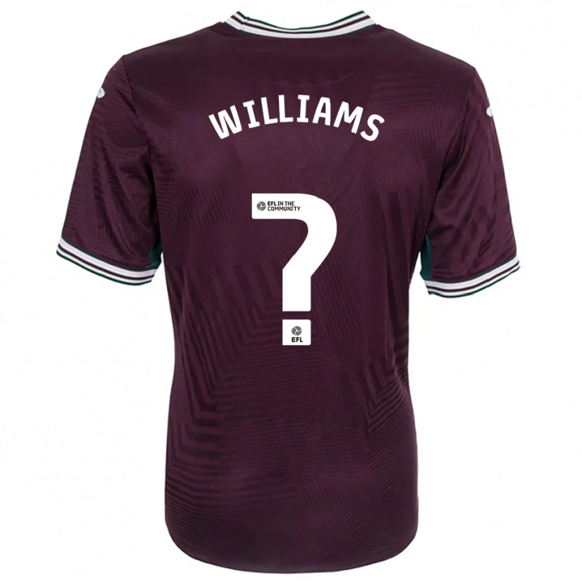 Danxen Mann Osian Williams #0 Rustrød Hvit Bortetrøye Drakt Trøye 2025/26 Skjorter T-Skjorte