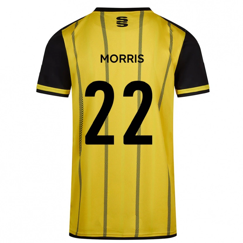 Danxen Mann Jack Morris #22 Gul Svart Bortetrøye Drakt Trøye 2025/26 Skjorter T-Skjorte