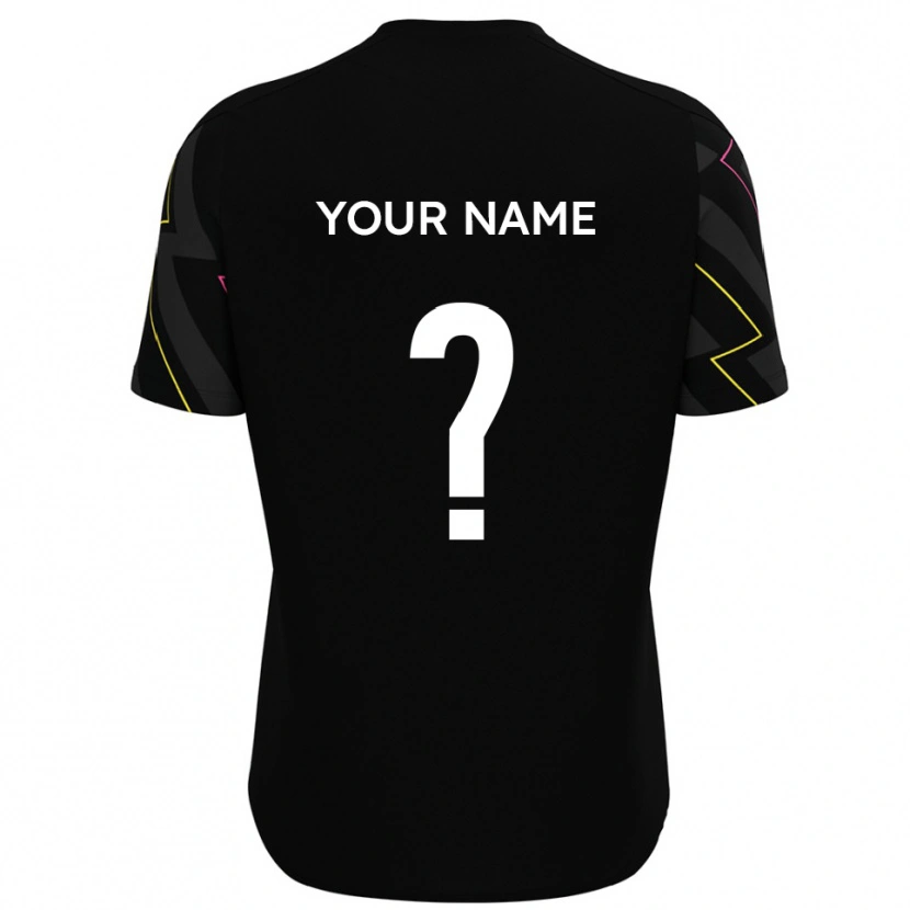 Danxen Mann Navnet Ditt #0 Svart Grå Bortetrøye Drakt Trøye 2025/26 Skjorter T-Skjorte