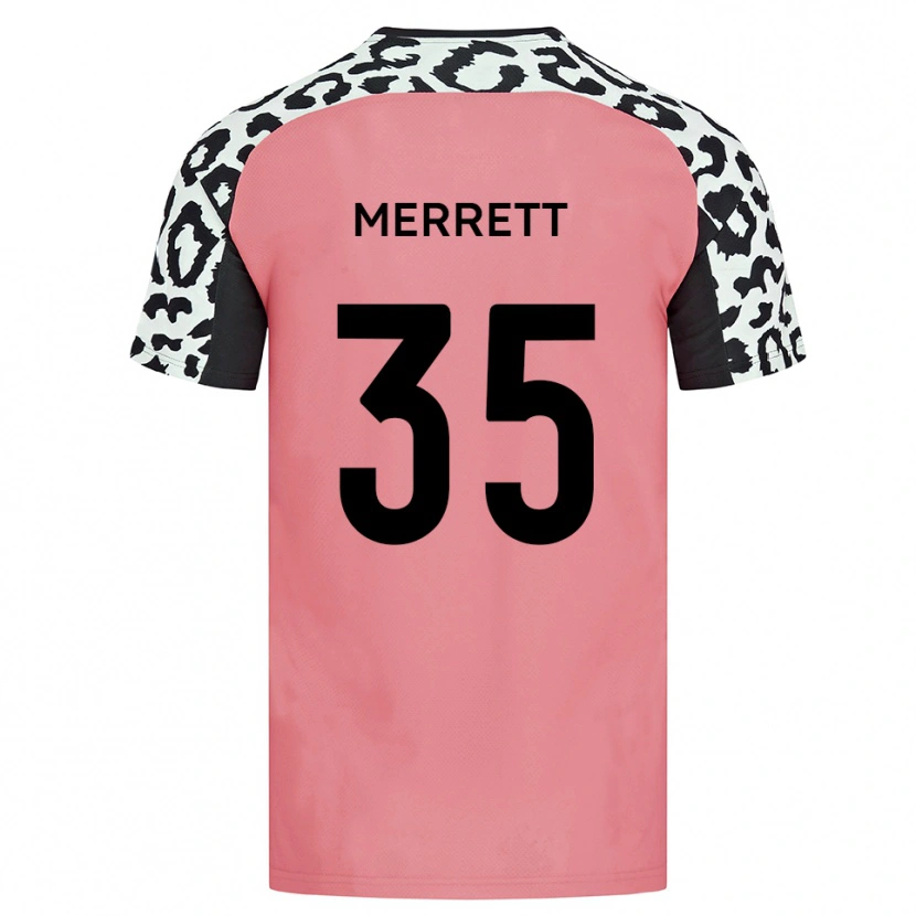 Danxen Mann William Merrett #35 Rosa Svart Bortetrøye Drakt Trøye 2025/26 Skjorter T-Skjorte