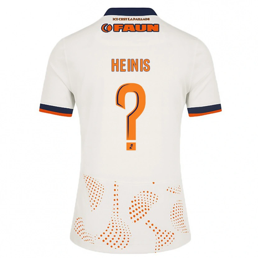Danxen Mann Keahinui Heinis #0 Hvit Oransje Bortetrøye Drakt Trøye 2025/26 Skjorter T-Skjorte