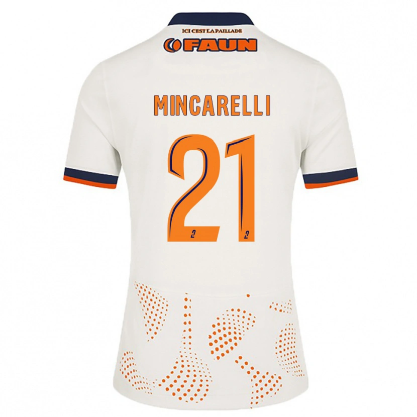Danxen Mann Lucas Mincarelli #21 Hvit Oransje Bortetrøye Drakt Trøye 2025/26 Skjorter T-Skjorte