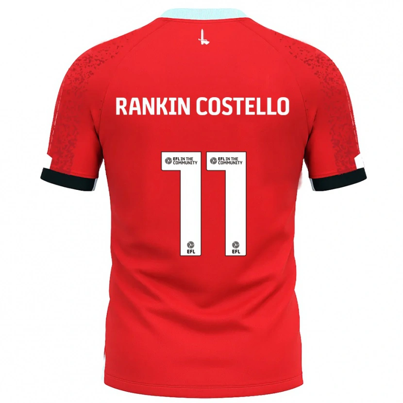 Danxen Dame Joe Rankin-Costello #11 Rød Hvit Hjemmetrøye Drakt Trøye 2025/26 Skjorter T-Skjorte