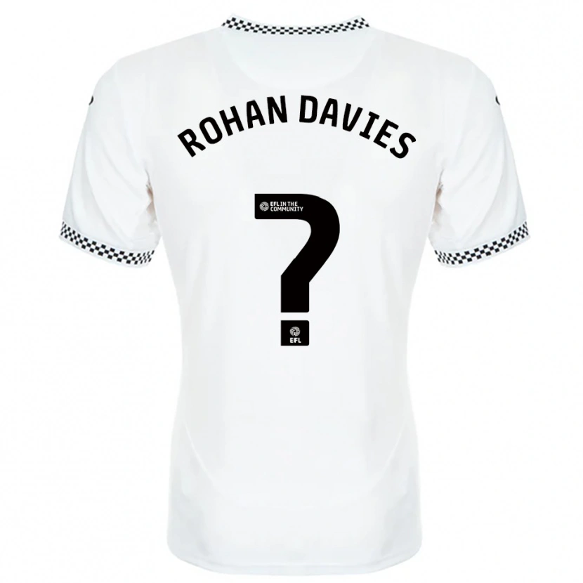 Danxen Dame Rohan Davies #0 Hvit Oransje Hjemmetrøye Drakt Trøye 2025/26 Skjorter T-Skjorte