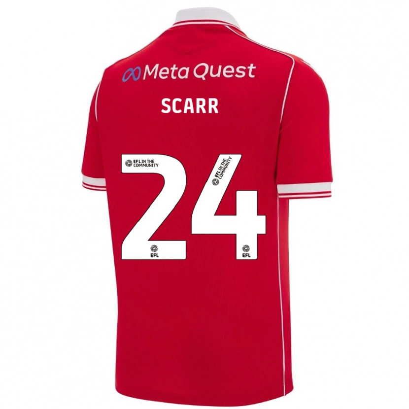 Danxen Dame Dan Scarr #24 Rød Hvit Hjemmetrøye Drakt Trøye 2025/26 Skjorter T-Skjorte