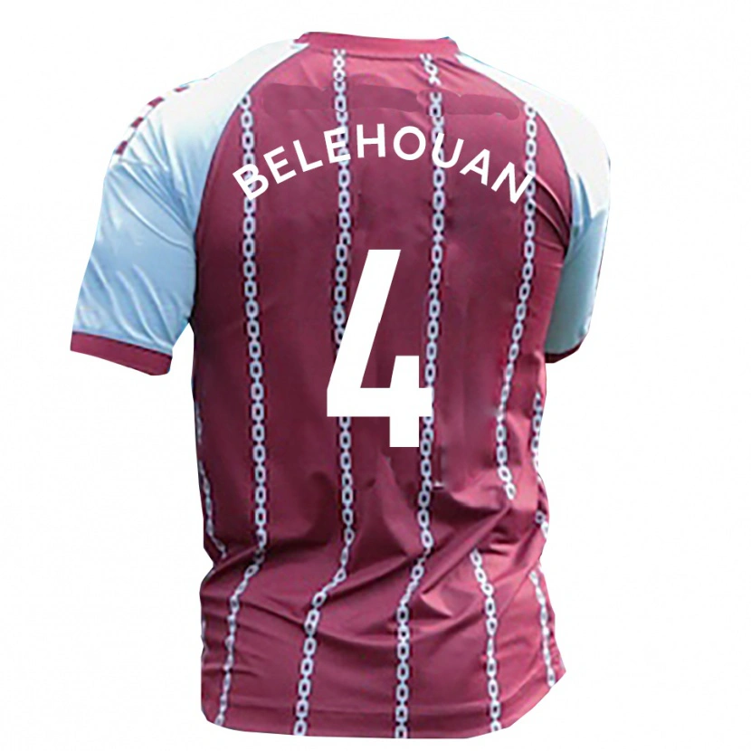 Danxen Dame Jean Belehouan #4 Himmelsblå Rustrød Hjemmetrøye Drakt Trøye 2025/26 Skjorter T-Skjorte