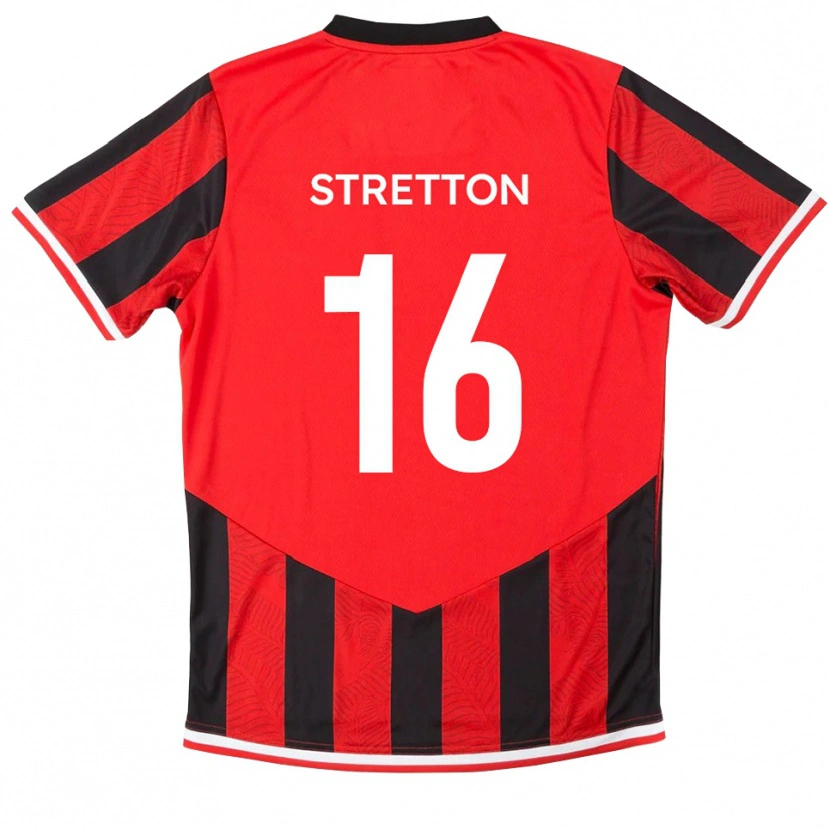 Danxen Dame Jack Stretton #16 Rød Svart Hjemmetrøye Drakt Trøye 2025/26 Skjorter T-Skjorte