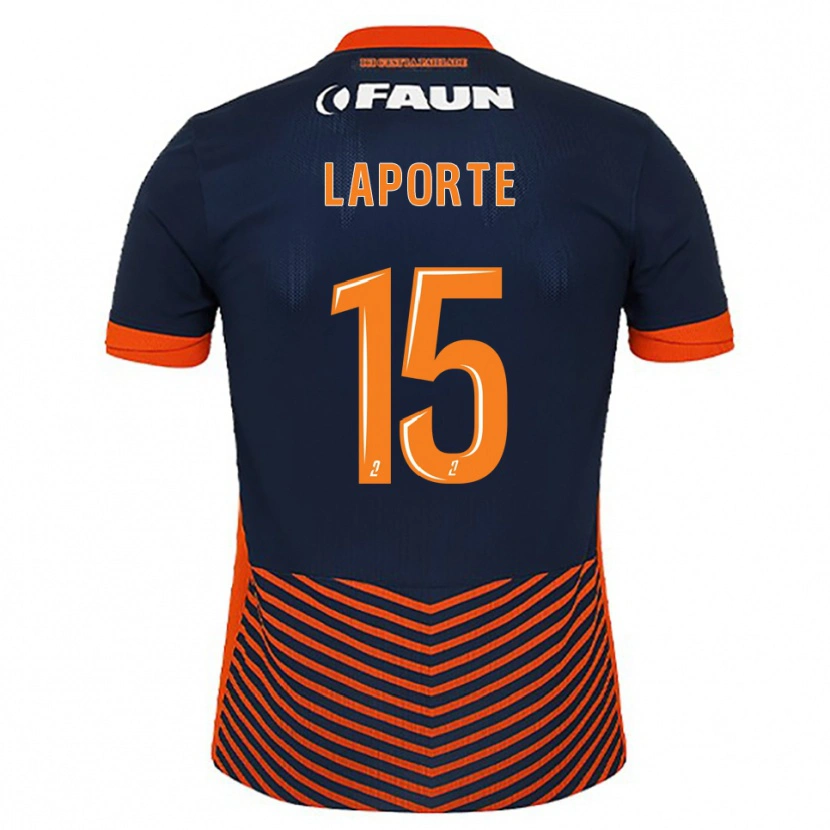 Danxen Dame Julien Laporte #15 Midnattsblå Oransje Hjemmetrøye Drakt Trøye 2025/26 Skjorter T-Skjorte