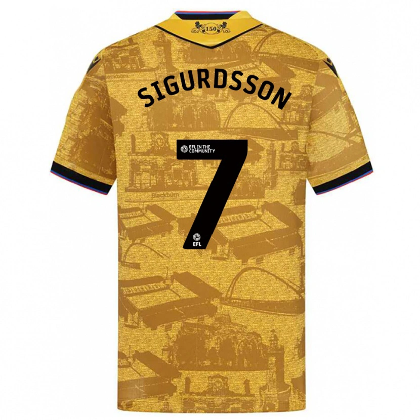 Danxen Dame Arnór Sigurdsson #7 Gull Svart Bortetrøye Drakt Trøye 2025/26 Skjorter T-Skjorte