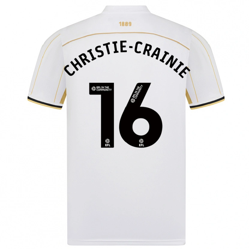Danxen Dame Archie Christie-Crainie #16 Hvit Gull Bortetrøye Drakt Trøye 2025/26 Skjorter T-Skjorte