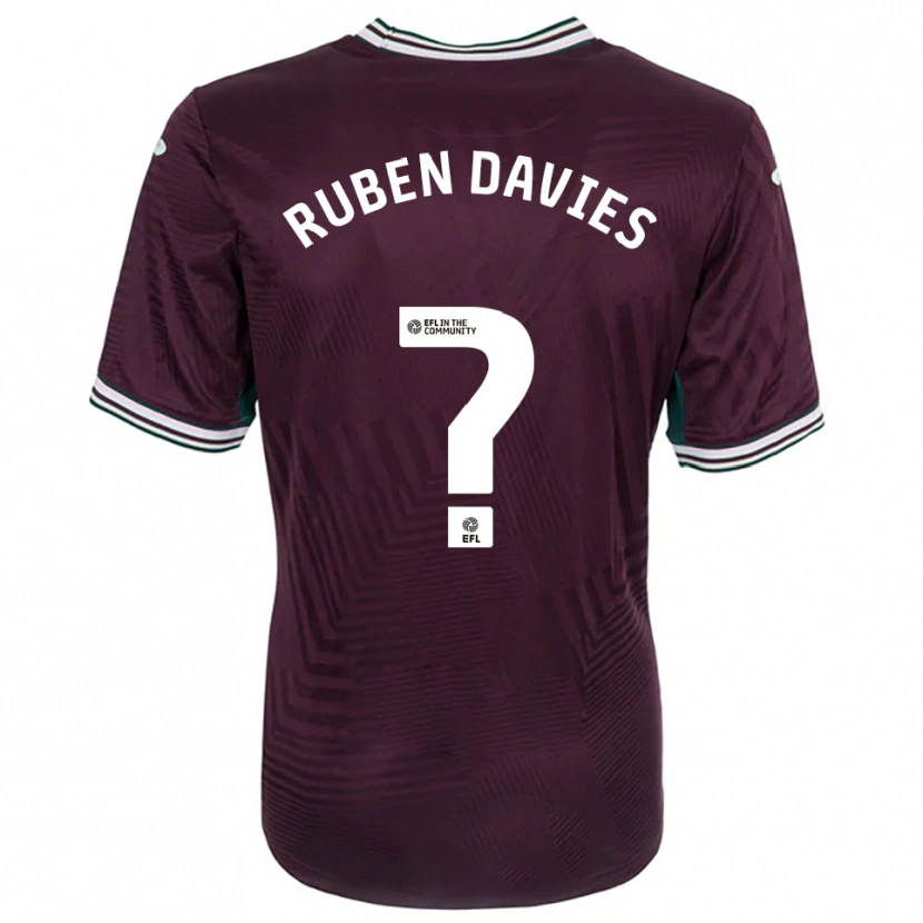 Danxen Dame Ruben Davies #0 Rustrød Hvit Bortetrøye Drakt Trøye 2025/26 Skjorter T-Skjorte